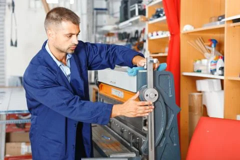 Portrait of a working man at printer studio Stock Photos