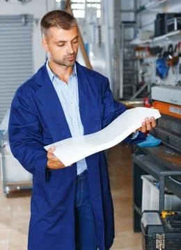 Portrait of a working man at printer studio Stock Photos