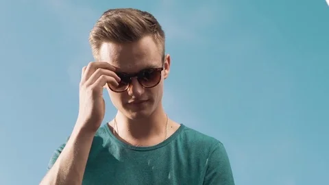 Portrait of Young Attractive Man Видео 77008043