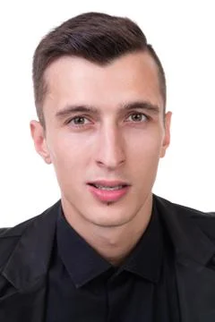 Portrait of young business man, isolated over white Stock Photos