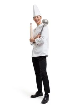 Portrait of young chef Stock Photos