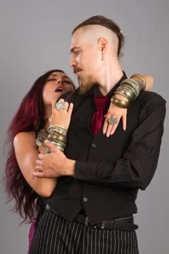 Portrait of young couple Stock Photos