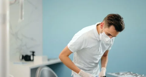 Portrait of a young dentist Stock Footage 147890160