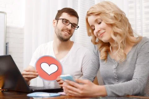 Portrait of a young developer and his female colleague 写真素材