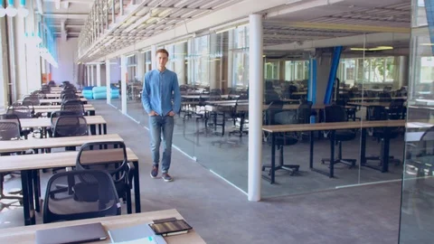 Portrait young employee at work Stock Footage 103112859