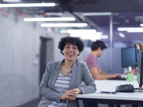 Portrait of young female software developer 스톡 사진
