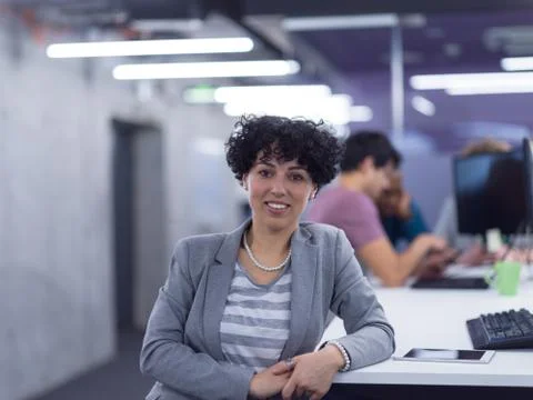 Portrait of young female software developer Foto stock