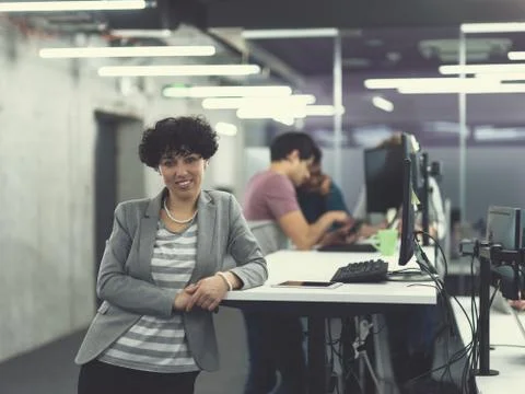 Portrait of young female software developer Foto stock
