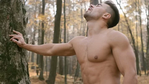 Portrait Of Young Guy With Athletic Body. Stock-Footage 120651853