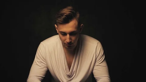 Portrait of a young guy Video stock 100137342