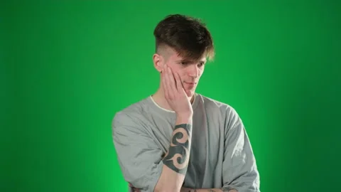 Portrait of young guy suffering from tooth pain Stock Footage 224789257
