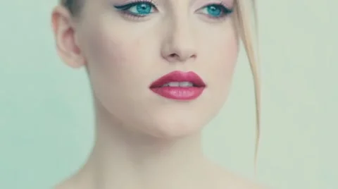 Portrait of a young half-naked girl. Mod... | Stock Video | Pond5