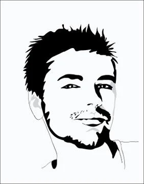 Portrait of young handsome Stock Illustration