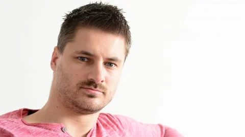 Portrait of young handsome man. Stock Footage 53746935