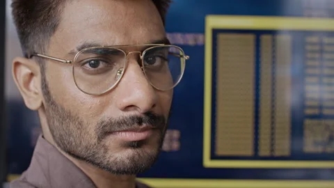 Portrait of Young Indian Software Engineer Looking at Camera in IT Office Stock Footage 337489323