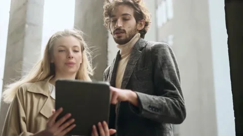 Portrait of young interracial team work together in project brainstorming Stock Footage 237017663