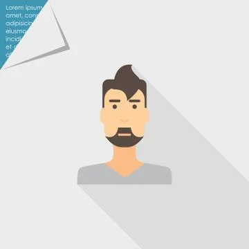 Portrait of young man with beard 스톡 일러스트