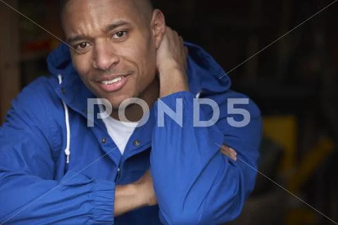 Portrait of young man in casual clothing Stock Photos