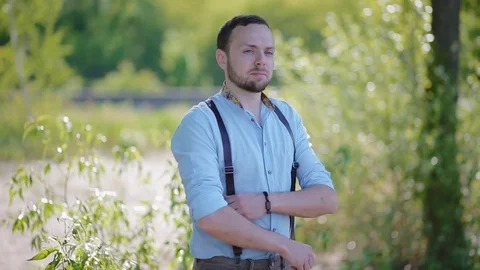 Portrait of young man Stock Footage 77281958