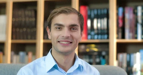 Portrait of a young man Stock Footage 82969657