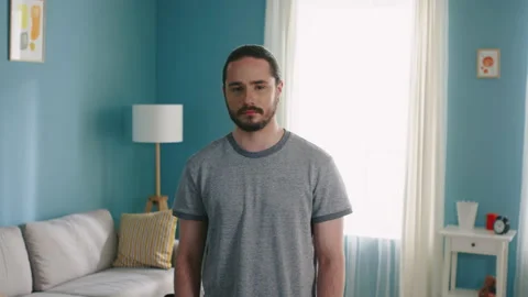 Portrait of Young Man Vídeos de archivo 132437002