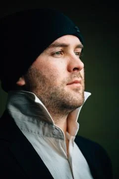 Portrait of a young man in  jacket Stock Photos