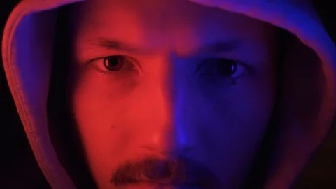 Portrait young man looking at camera with wonder and confident expression on his Stock Footage 118472879