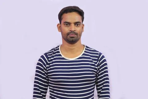 Portrait of a young man model Stock Photos