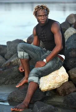 Portrait of young man Stock Photos
