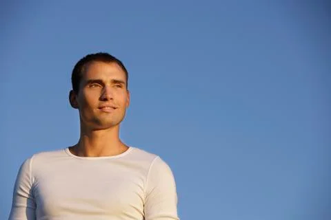 Portrait of young man Stock Photos