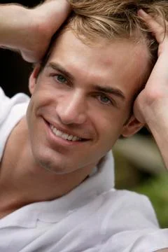 Portrait of young man Stock Photos