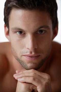 Portrait of young man Stock Photos