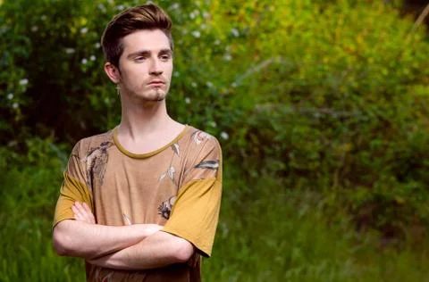Portrait of young man Stock Photos