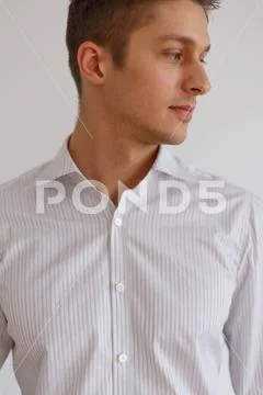 Portrait of a young man in a respectable shirt Stock Photos