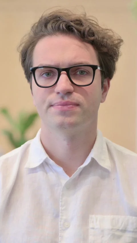 Portrait of Young Man Shaking Head as No Sign, Denial , Vertical Video Stock Footage 340033279