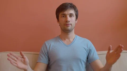 Portrait of young meditating man Stock Footage 127279409