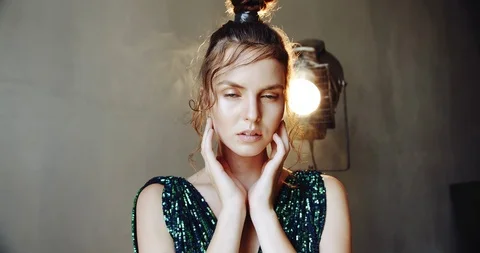 Portrait of Young Model 動画素材 115279987