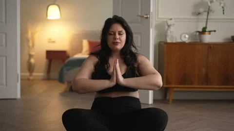 Fat Person Meditating Stock Video Footage, Royalty Free Fat Person  Meditating Videos