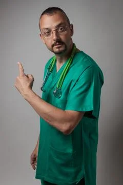Portrait of a young physician Stock Photos