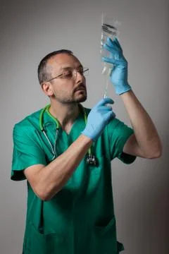 Portrait of a young physician Stock Photos