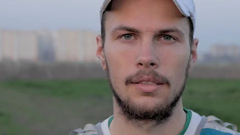 Portrait of young runner Stock Footage 91177653