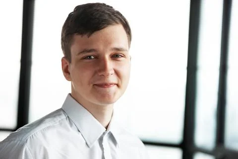 Portrait of young student looking at camera. Foto stock