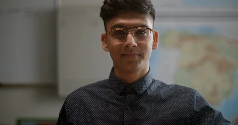 Portrait of young student while in class Stock Footage 118141309