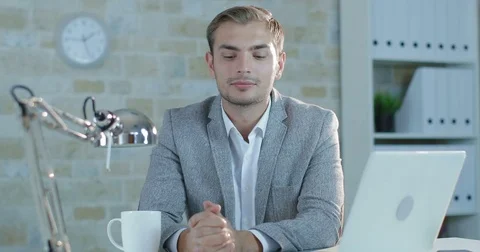 Portrait of a young successful programmer Stock Footage 81064280