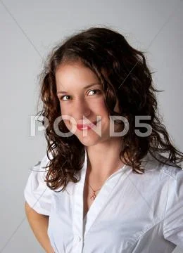 The portrait of young woman Stock-Fotos