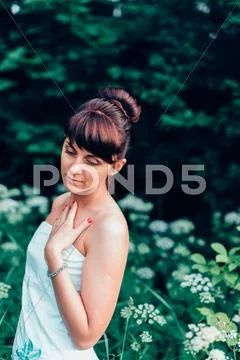 Portrait of young woman Stock Photos