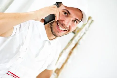 Portrait of young worker. Stock Photos