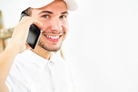 Portrait of young worker. Stock Photos