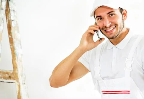 Portrait of young worker. Stock Photos