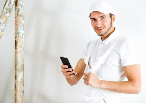 Portrait of young worker. Stock Photos